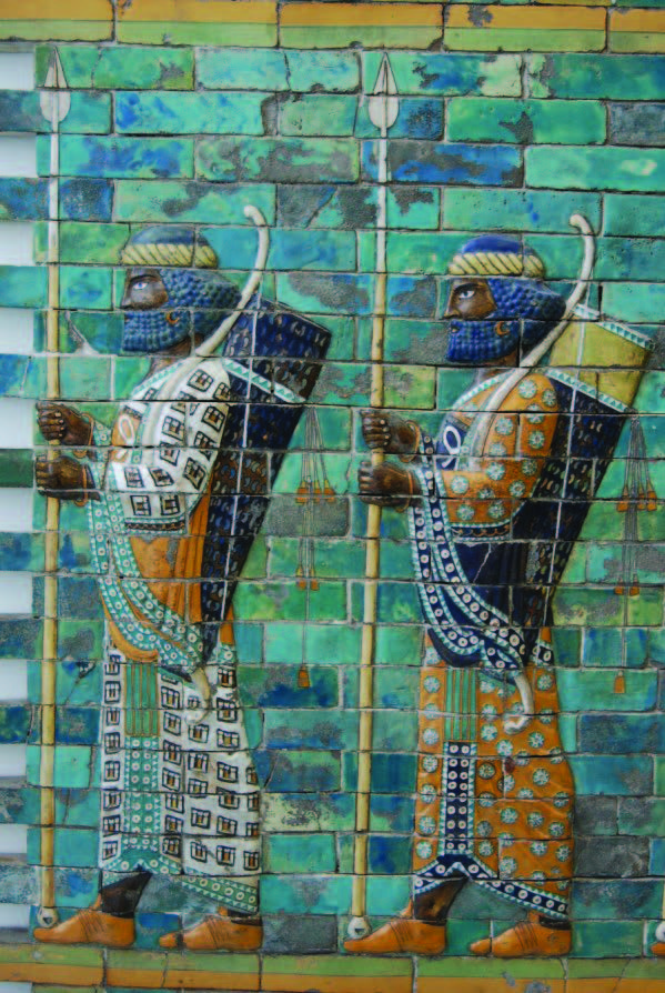 Extrait de la frise des archers du Palais de Darius Ier à Suse, Iran (510 avant J.-C.)